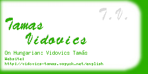 tamas vidovics business card